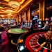 Experience the excitement at Nhà cái Solarbet casino with vibrant gaming tables, roulette wheels, and engaging players.