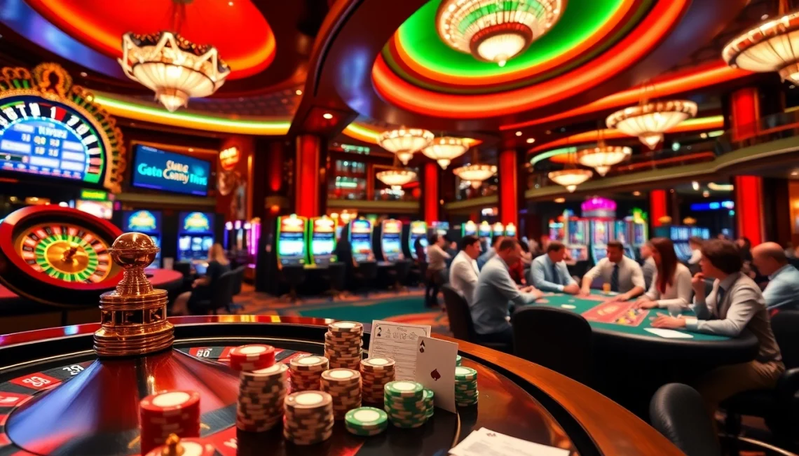 Experience the excitement of gambling at https://mm88.sa.com/ with our vibrant casino scene featuring roulette and poker.