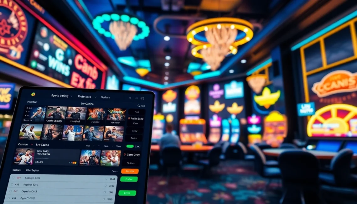 Engaging user interface of https://ok88b.com featuring sports betting and online casino options.