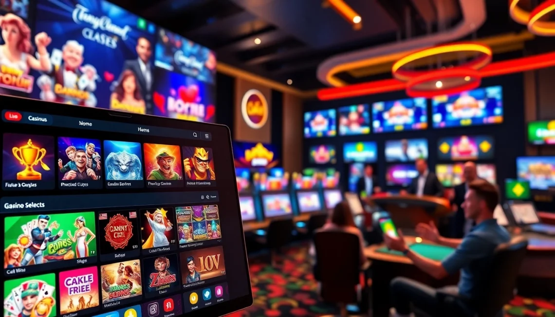 Engage with BIGBET88 through a vibrant online casino interface showcasing exciting games.