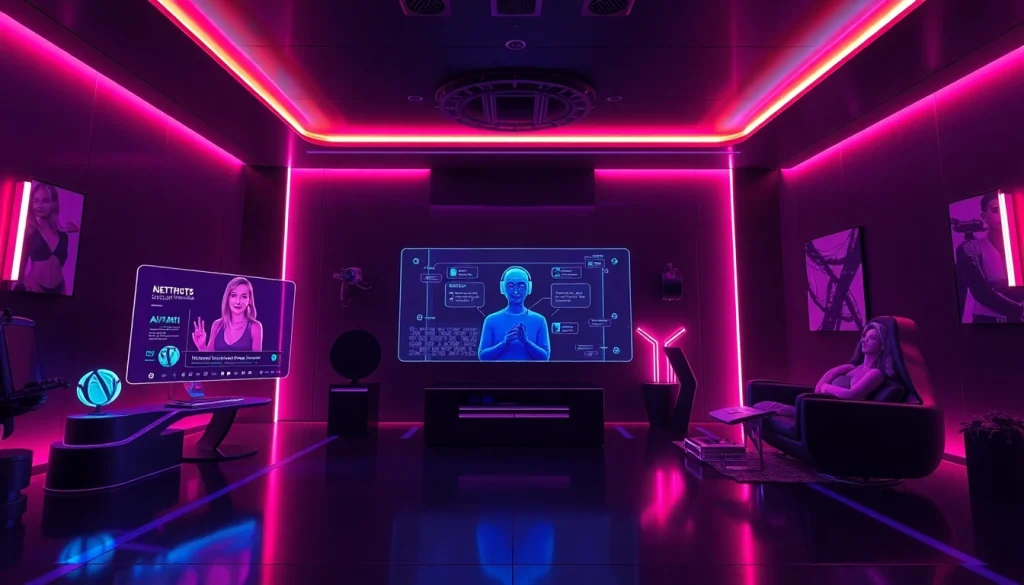 Engaging scene showcasing advanced AI technology in creating customizable porn ai experiences.