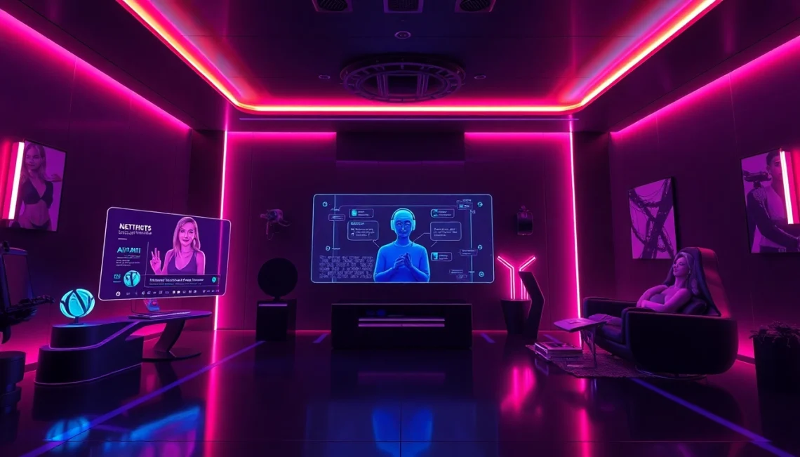 Engaging scene showcasing advanced AI technology in creating customizable porn ai experiences.